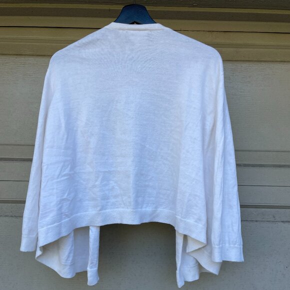 Soft by Naadam 3X Cashmere Cotton White Cardigan Quiet Luxury Capsule 3XL - Picture 2 of 8